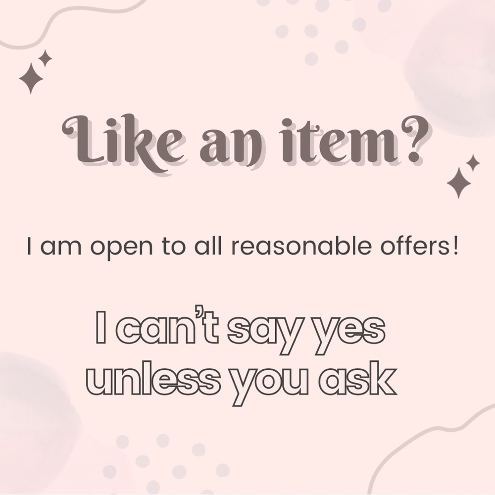 Reasonable offers always welcome ✨💜